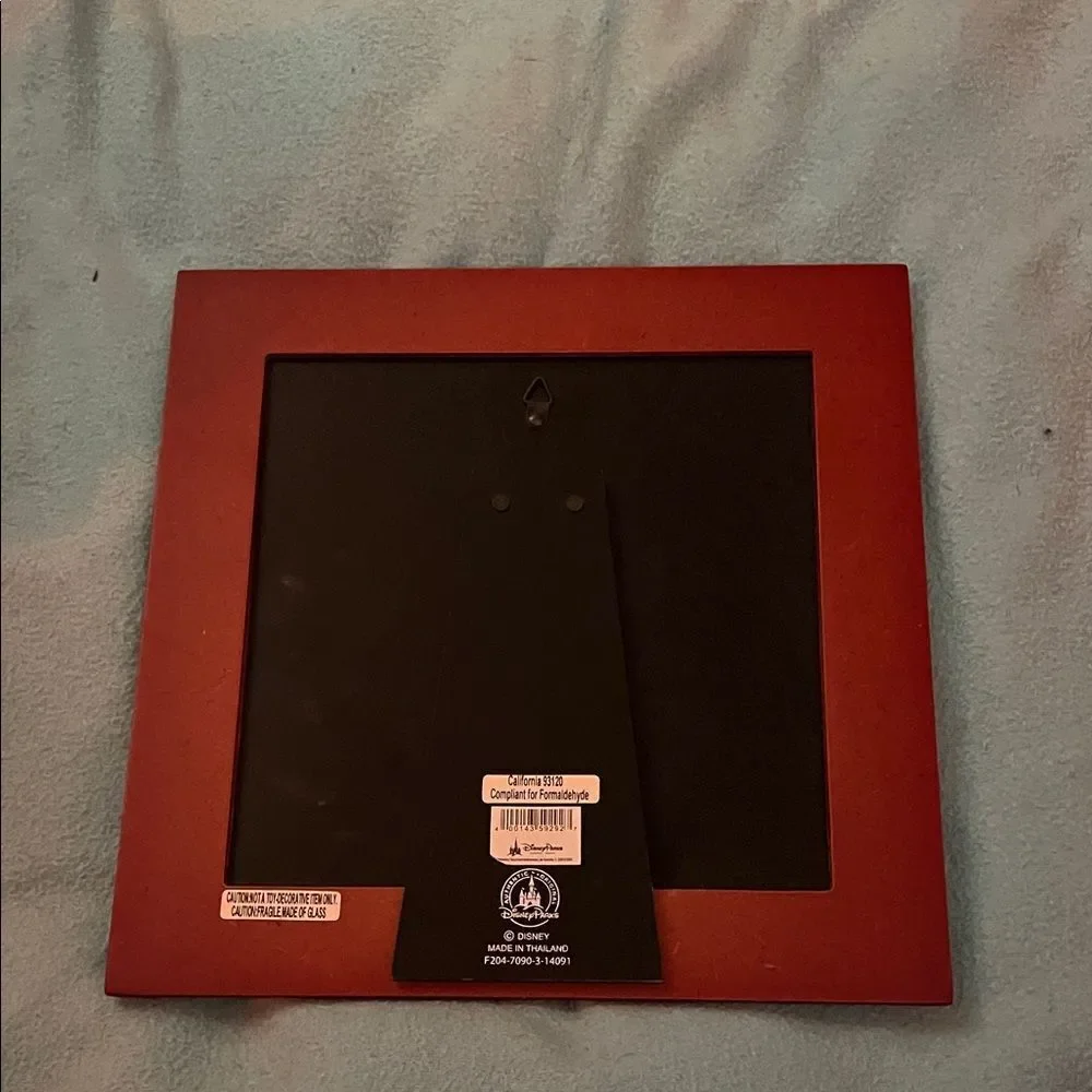 Disney Mickey Mouse Shaped 3 Photo Picture Frame Redish Wood Color 11